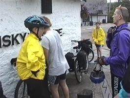 The group at Spean Bridge Woollen Mill, looking forward to coffee - 10.6 miles from Glen Nevis